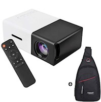 Proyector Portatil Led 1080P con Control Remoto y HDMI Negro + Morral multiuso de regalo